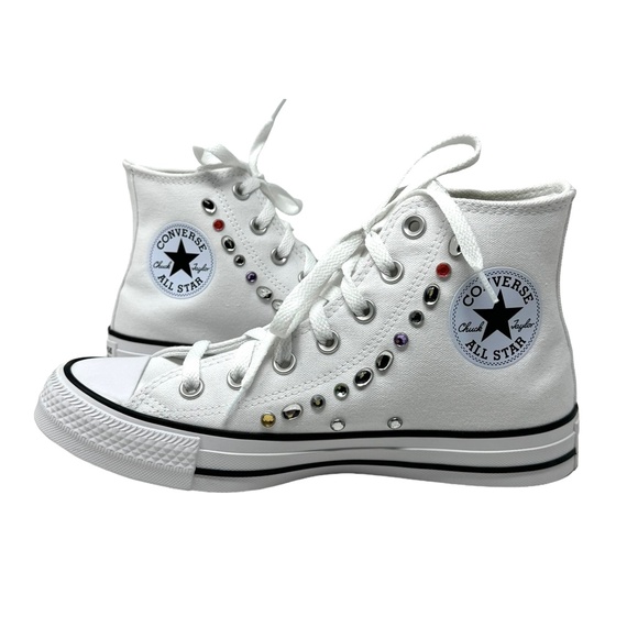 Converse Chuck Taylor High Sneakers Canvas White Skate Shoes Women Size A10290C - Picture 4 of 8
